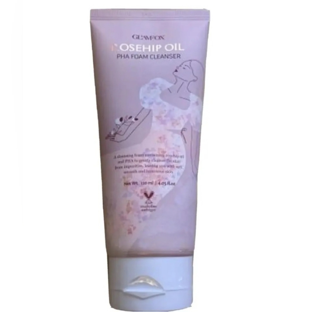 GLAMFOX Rosehip Oil PHA Foam Cleanser NEW